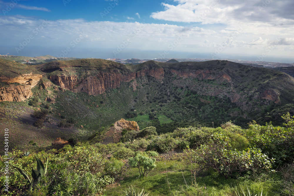 Gran Canaria Volcanic crater, Caldera de Bandama.