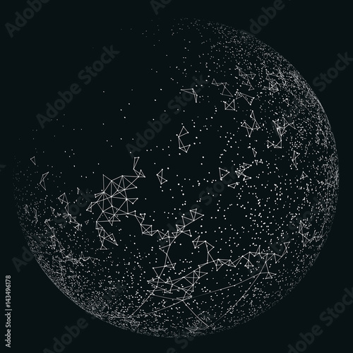 Dot, line and surface consisting of abstract graphics.