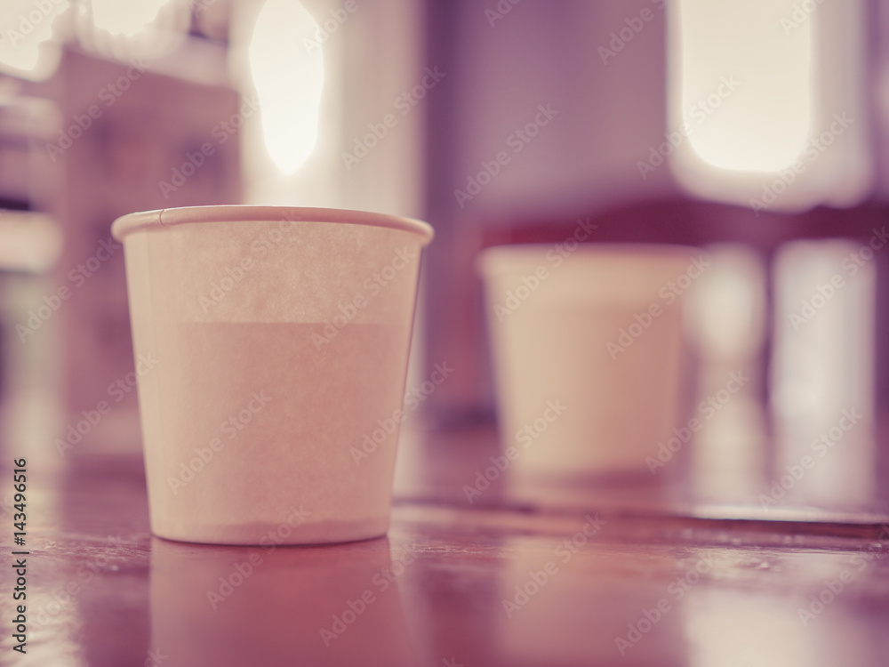 cup of water in coffee shop