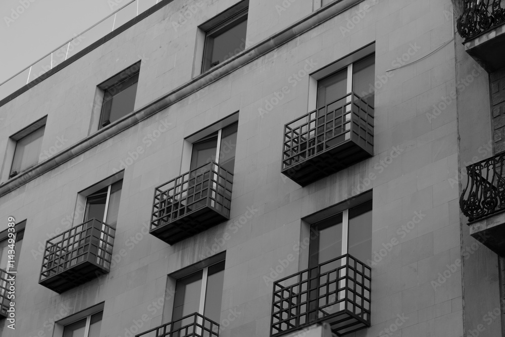 Obraz premium Architecture architectural detail photo black white