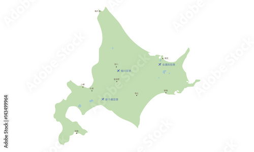 北海道の地図素材