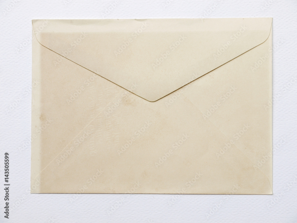Old paper envelope on white background Old paper envelope on white background