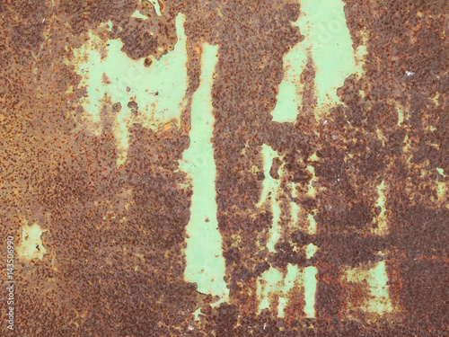 rust on green metal door texture © srckomkrit