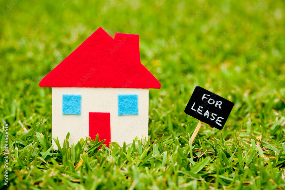 House - Home - For Lease blackboard on grass background
House - Home - For Lease blackboard on grass background