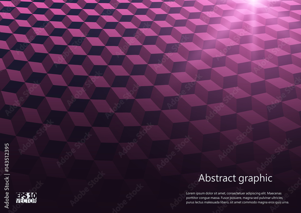 Abstract perspective background with cubes Abstract perspective background with cubes