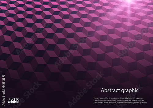 Abstract perspective background with cubes