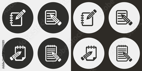 Notepad icon set.
