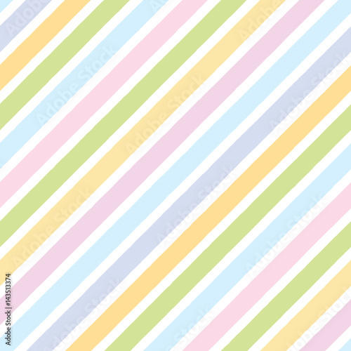 Rainbow diagonal stripe seamless pattern pastel color.