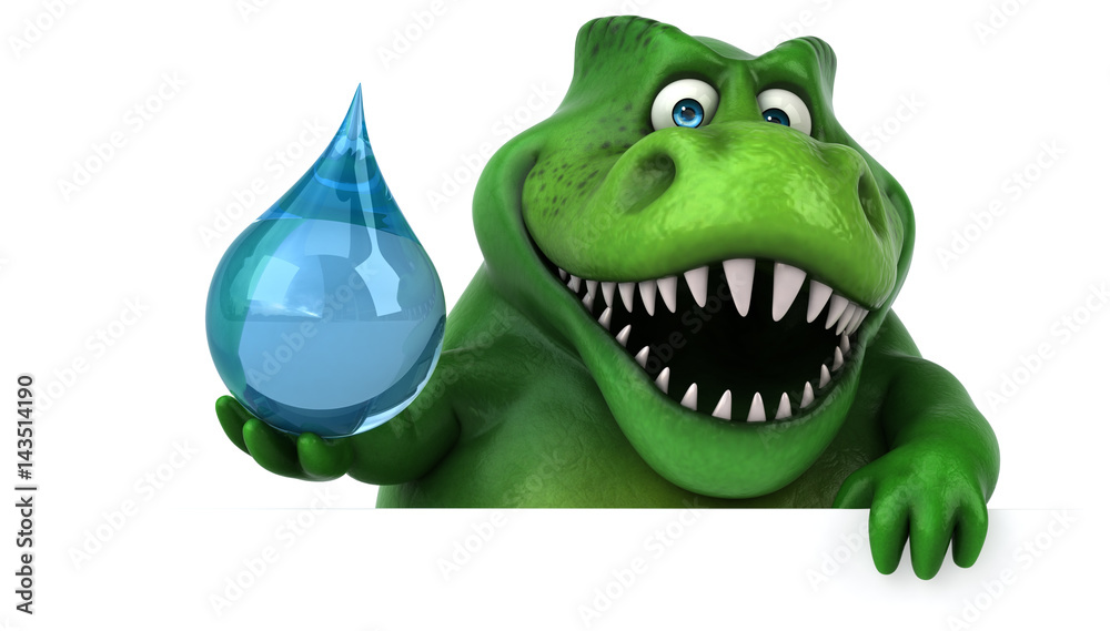 Fototapeta premium Fun dinosaur - 3D Illustration
