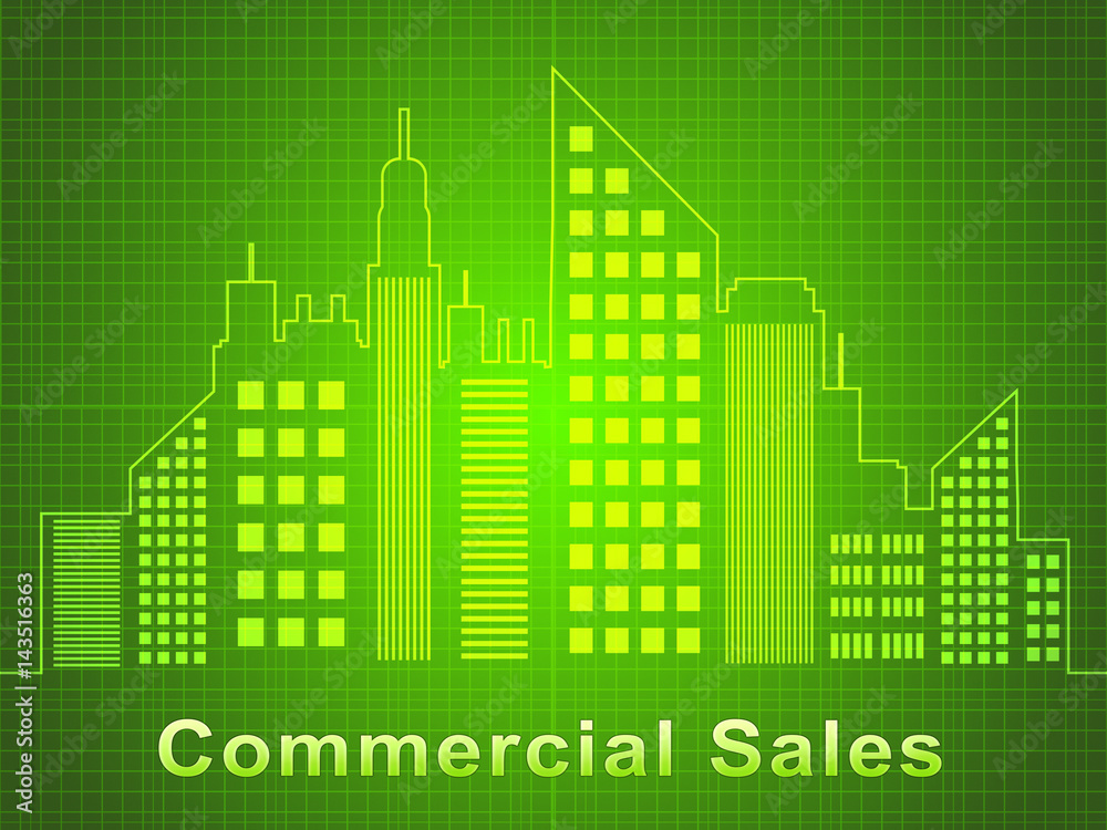Commercial Sales Represents Real Estate Offices 3d Illustration