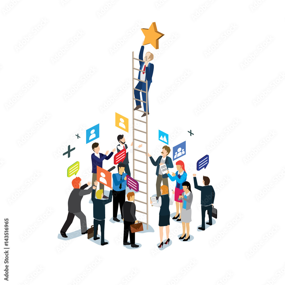 Fototapeta premium business success isometric