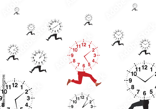 orologio che corre in ritardo appuntamento