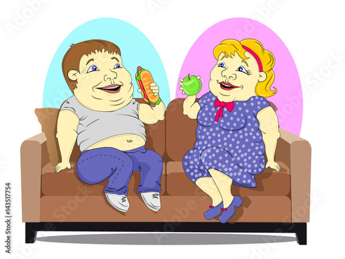 Fat people on the couch