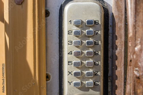 Wallpaper Mural Close up of intercom in the entry of a house Torontodigital.ca
