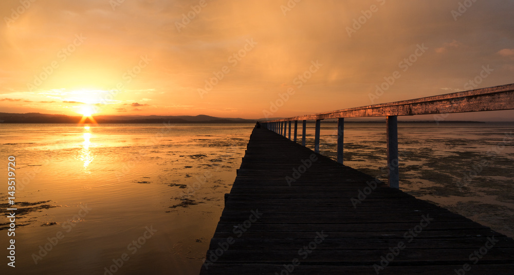 Sunset with pier