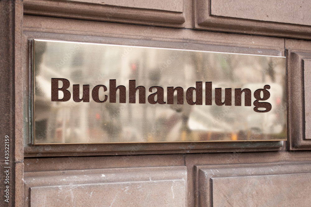 Obraz premium Schild 205 - Buchhandlung