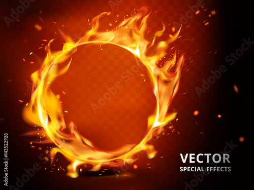 flaming hoop special effect