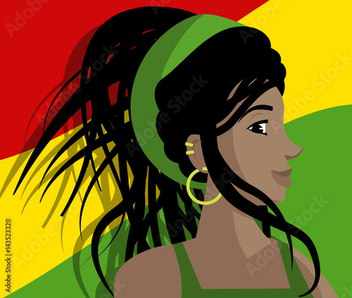 cute beautiful rasta dreadlocks girl