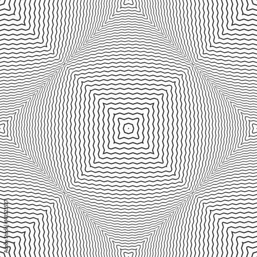 Seamless checked convex pattern. Zigzag lines texture.