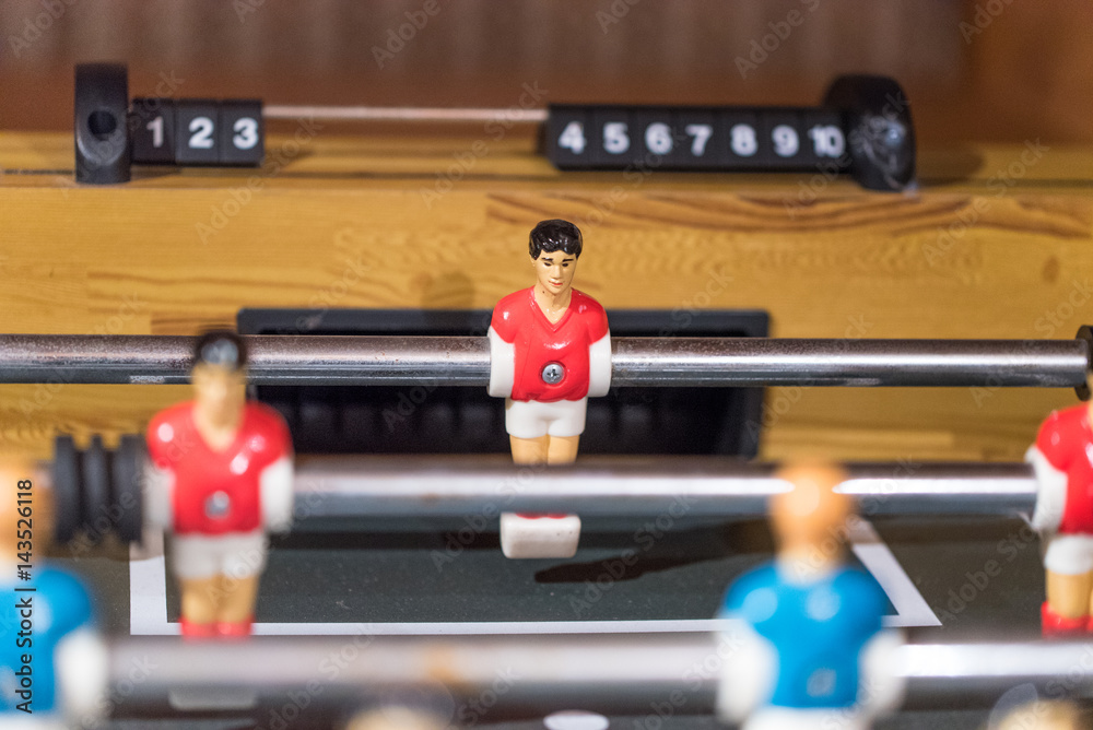Obraz premium Table football kicker with miniature players