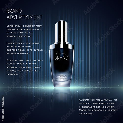 Cosmetic ads template, essence bottle