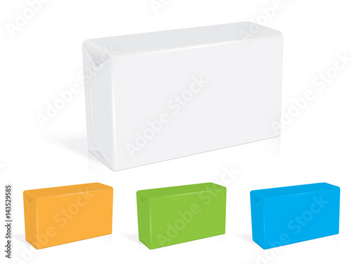 box soap for your design EPS10 Vector Mock up easily change the color of the soap