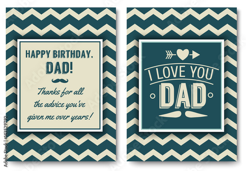 Dad birthday card with words of love