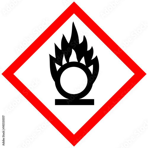 GHS03 Flamme über einem Kreis - O