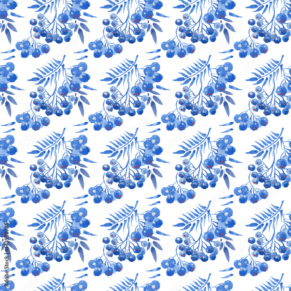 Fototapeta premium blue berries pattern