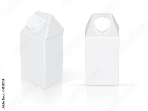 A cardboard bottle for your design and logo. It's easy to change colors. Mock Up. Vector EPS10