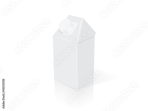 A cardboard bottle for your design and logo. It's easy to change colors. Mock Up. Vector EPS10