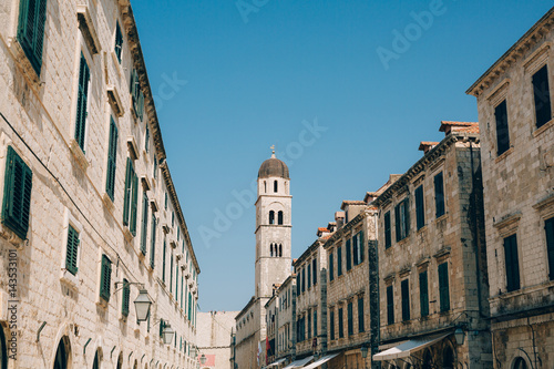 Dubrovnik Old Town  Croatia. Inside the city  views of streets and houses. Photos inside the city.
