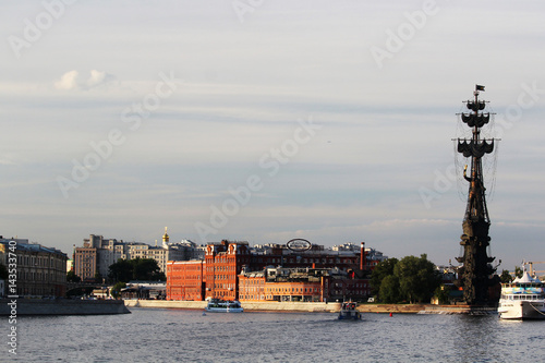 Bersenevskaya embankment and Piter the Great monument, Moscow 