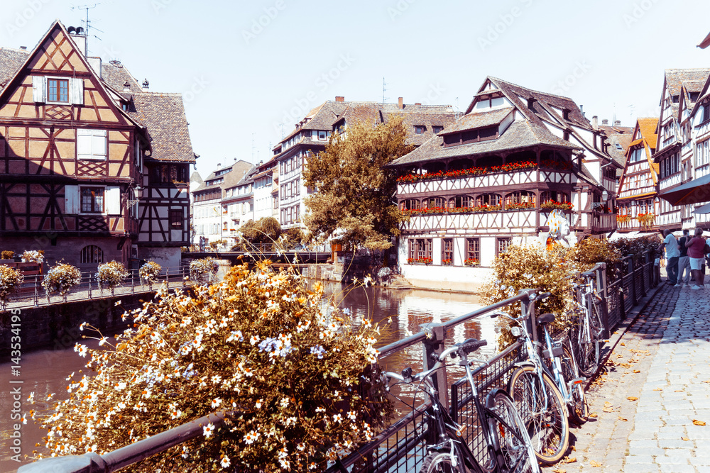 Fototapeta premium Traditional houses in La Petite France, Strasbourg, Alsace, France