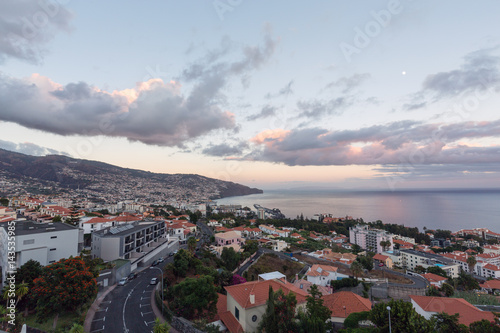 Panoramic view of Funchal on Madeira Island. Portugal