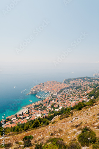 Dubrovnik Old Town view from the observation deck. Croatia.