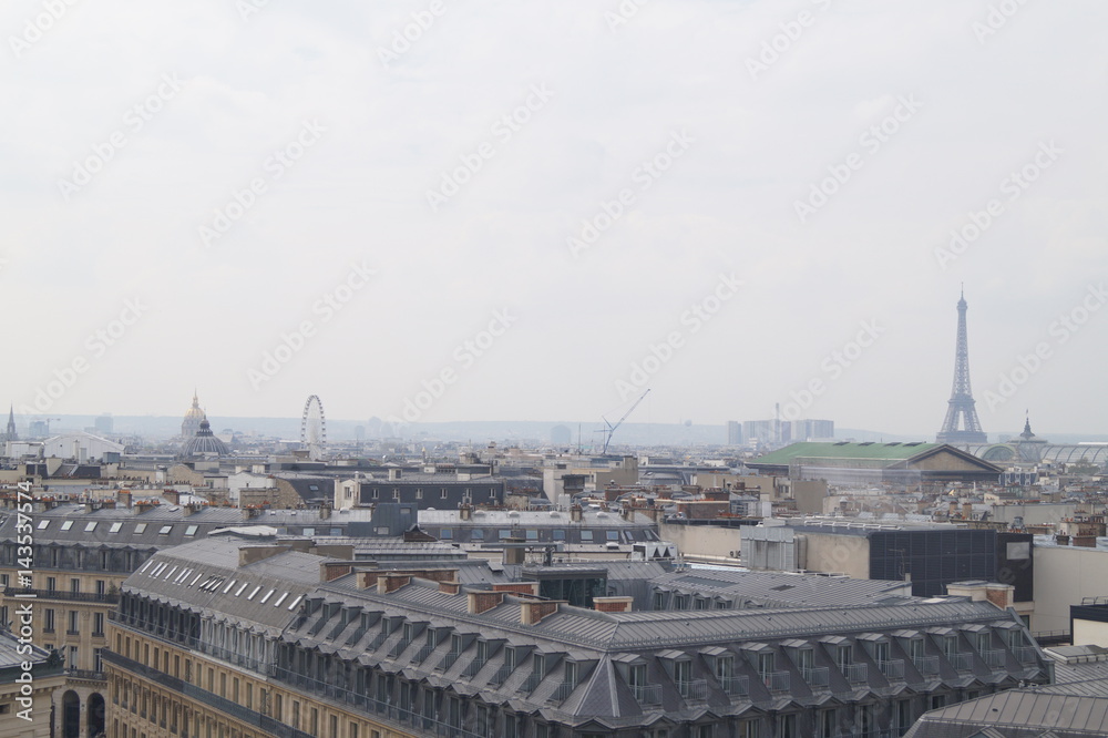 view from rooftop paris
