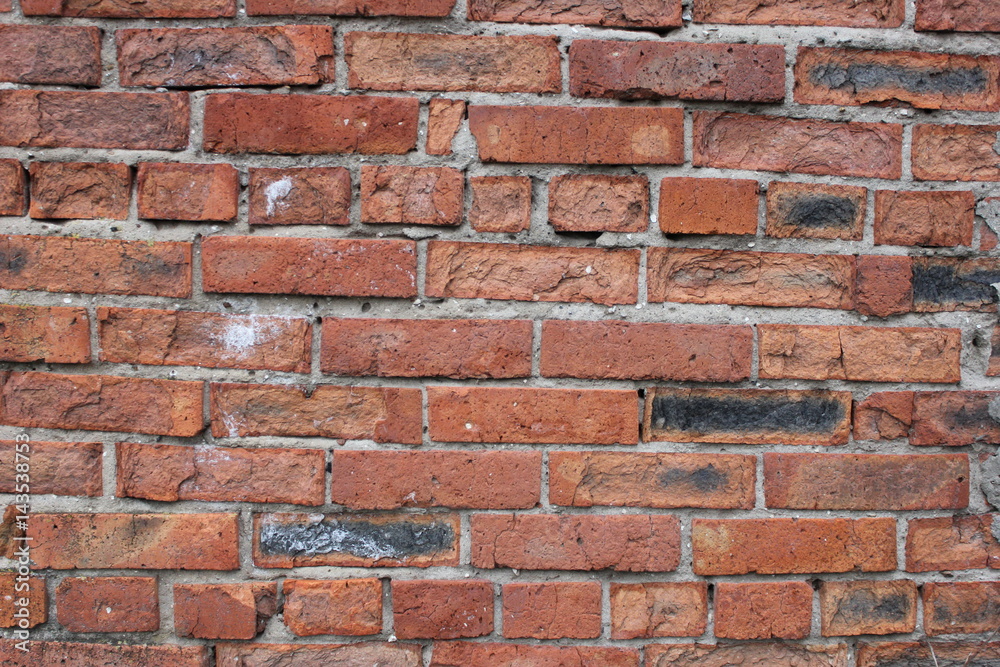 old wall of red brick old wall of red brick