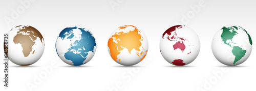 Globen aus verschiedenen Perspektiven
