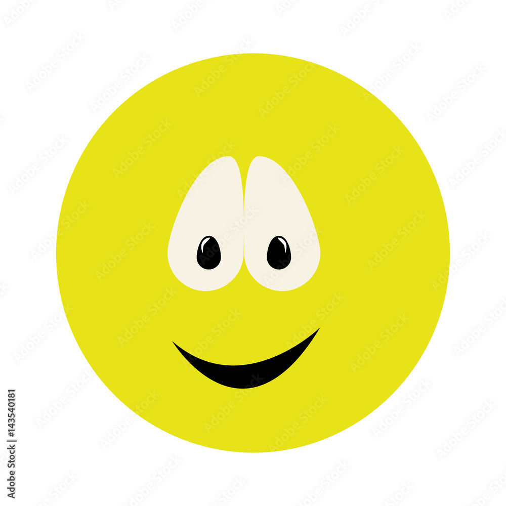 Fototapeta premium colorful emoticon smile face expression vector illustration