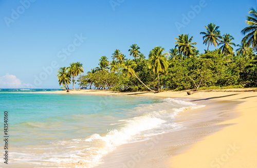 Holidays  tourism  happiness  joy  loneliness  time out  meditation  dream vacation at a lonely beach in the Caribbean   