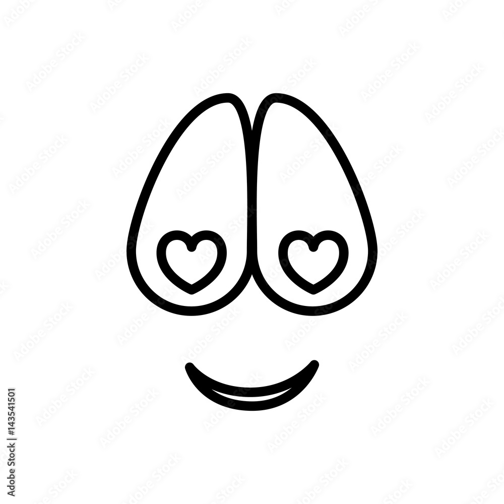 sketch silhouette emoticon crazy in love expression vector illustration sketch silhouette emoticon crazy in love expression vector illustration
