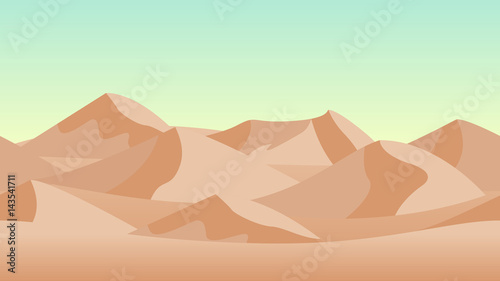 Desert landscape background. with sand dunes