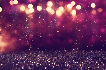 glitter vintage lights background. de-focused