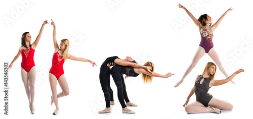 Two girls dancing ballet