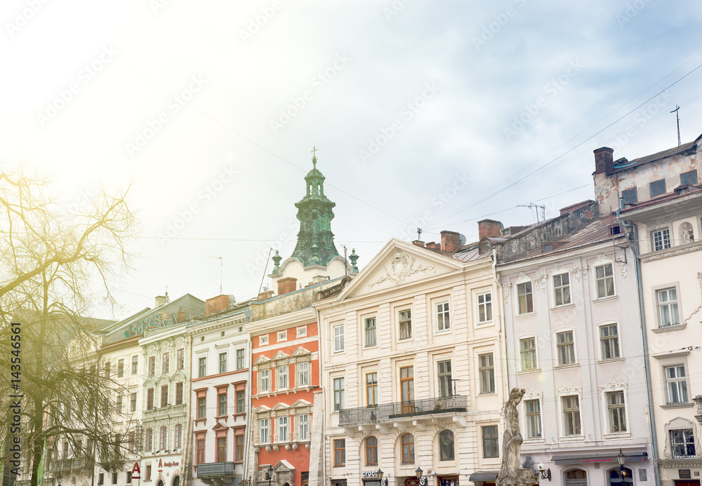 Obraz premium Market Square historic buildings
