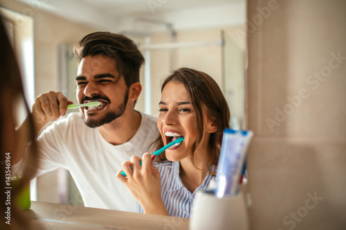 Fotografie, Obraz Brushing my teeth