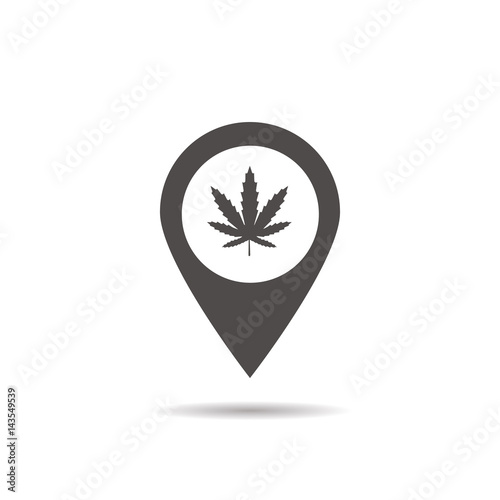 Medical marijuana store location icon