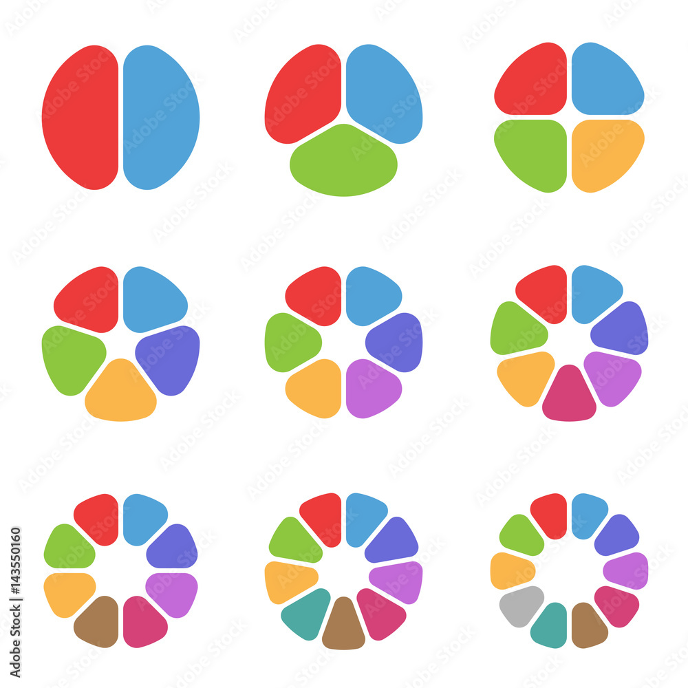 Circle segment set Circle segment set