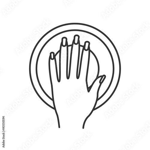 Manicure bowl linear icon